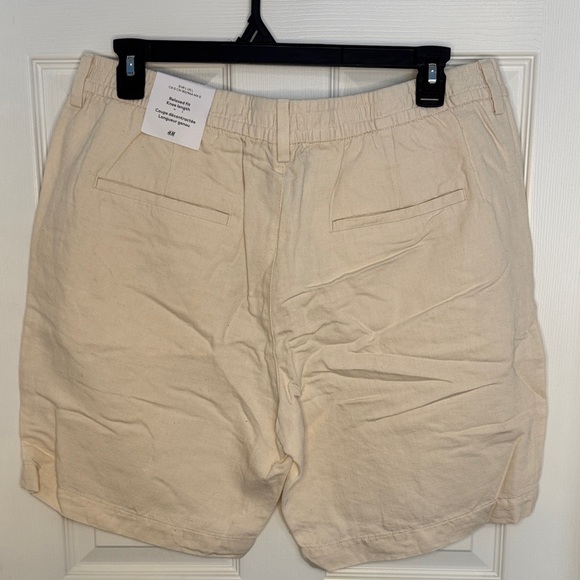 NWT H&M Men's Tan Linen Shorts - Picture 7 of 8